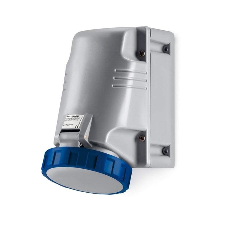 سكامي - مقبس،سطحي 63A، 2P+E، 6h، IP66/IP67/IP69، 200-250V، 50Hz، 60Hz - 2