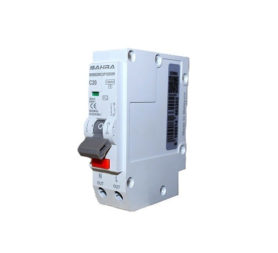 بحرة - قاطع تفاضل - 1P, 20A, 30MA, 10KA, 240V, Plug In - 2