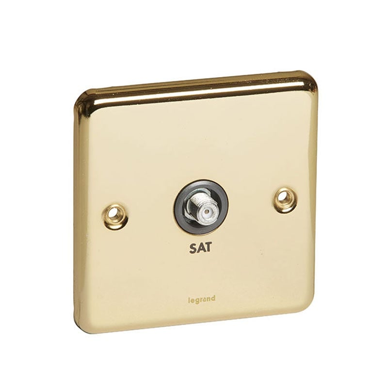 LEGRAND - TV Socket Synergy Authentic, Single, Female, Glossy Gold - 2