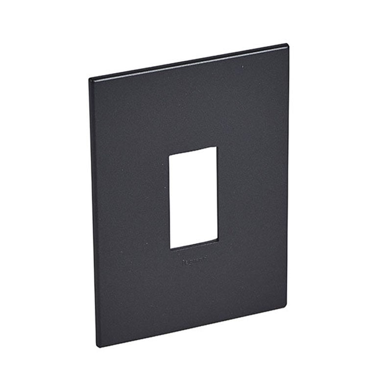 LEGRAND - Plate Arteor, Italian/US, 1 Module, Square, Vertical, 2"x4", Graphite - 2