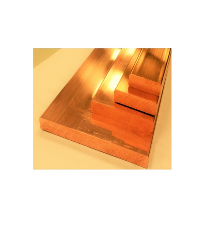 بحرة -  قضبان توصيل نحاسية مقاس 100x5 مم - طول 5.5 متر - زاوية مستديرة - 4