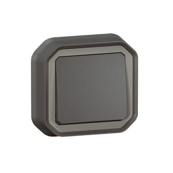 LEGRAND - Switch Plexo, IP55, 1 Gang, 2 Way, 10A, Flush Mounting, Anthracite - 3