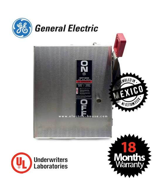 GENERAL ELECTRIC - Safety Switch, Non-Fusible 3 Poles 100A, 600V Nema 4/4x, Stainless - 2