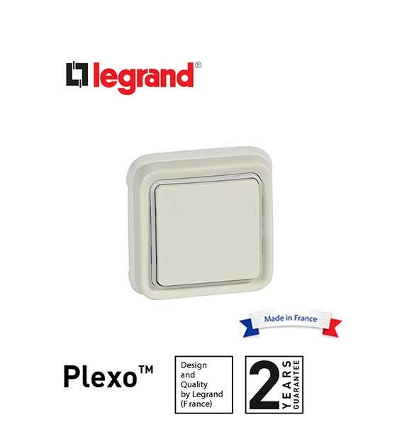 LEGRAND - Switch Plexo IP55, 2-Way, 10 AX, 250 V~, Flush Mounting, White - 2