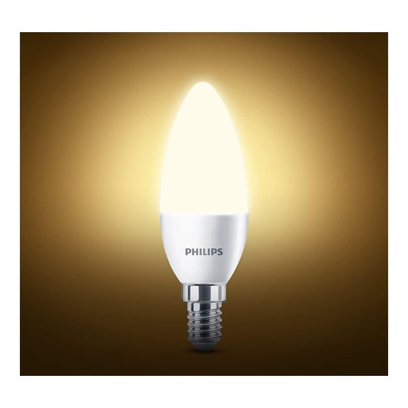 فيليبس - لمبة LED B35، غير قابلة للتعتيم، قاعدة E14، 2700 كلفن، 4-40 واط، ، أبيض دافئ - 4