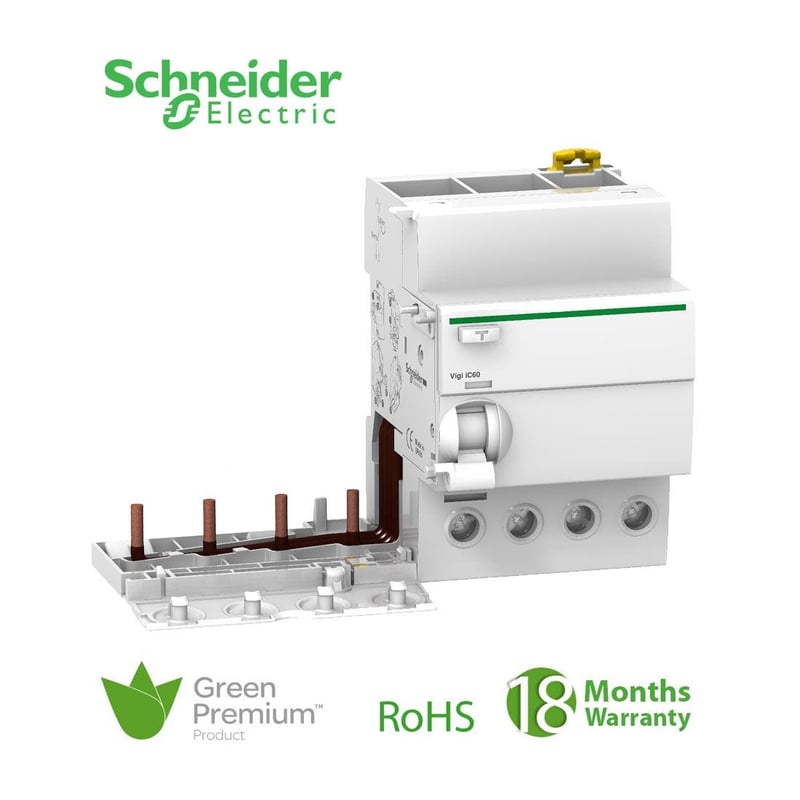 شنايدر - وحدة حماية من التسريب الارضي - 4 خط - 63 أمبير - 30mA - في جي IC60 - 2
