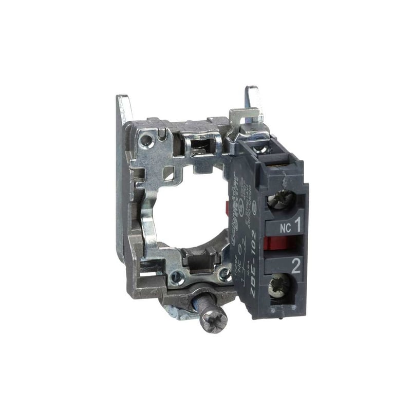 SCHNEIDER - Single Contact Block With Body/Fixing Collar 1Nc Screw Clamp Terminal - 2