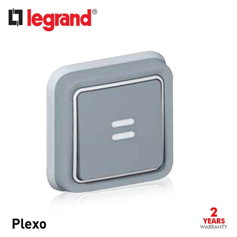 LEGRAND - Push-Button Plexo IP55, Illuminated Changeover, Flush Mounting - 2