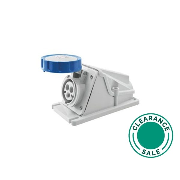 تصفية جويس - مقبس، 32 أمبير، 2P+E، 220 فولت، 90 درجة، سطحي، IP67 - 2