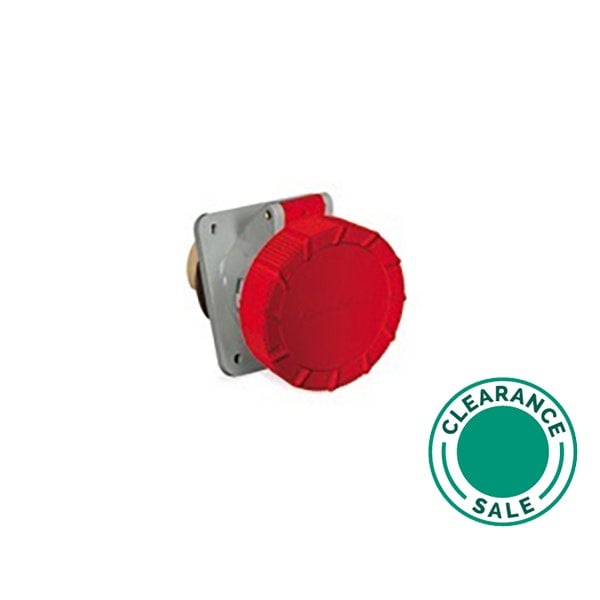 تصفية بالازولي - مأخذ مثبت على لوحة CEE، بزاوية 15°، 32A، 3P+N+E، 480-500V، 50-60Hz، 7H، IP67 - 2