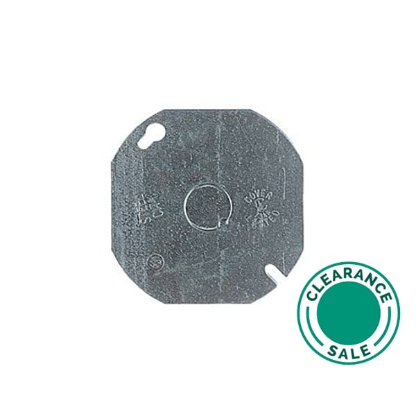 تصفية ستيل سيتي - غطاء، 4 بوصة، ثماني الأضلاع/دائري، مسطح، 1/2 بوصة KO - 2