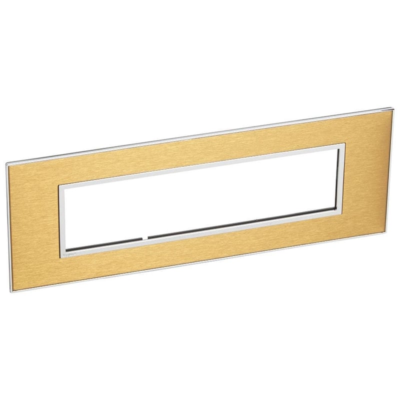LEGRAND - Plate 8Mod w/ Support Frame BS, Gold Brass Arteor - 3