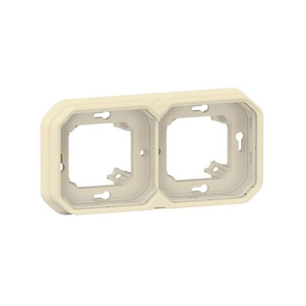 LEGRAND - Flush Mounting Support Frame Plexo, IP55, 2 Gang, Horizontal and Vertical, Beige - 3