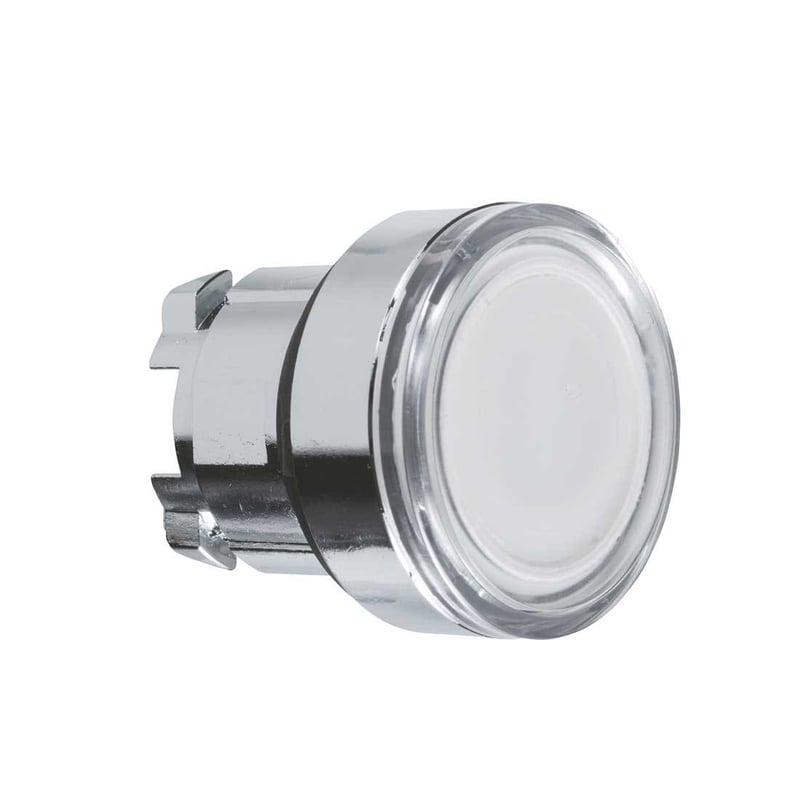 SCHNEIDER - White Flush Illuminated Pushbutton Head ˜22 Spring Return For Integral Led - 2