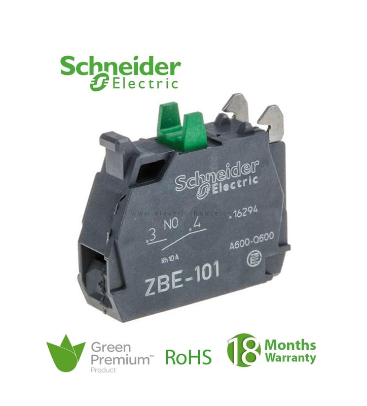 SCHNEIDER - Single Contact Block For Head ˜22 1No Silver Alloy Screw Clamp Terminal - 2