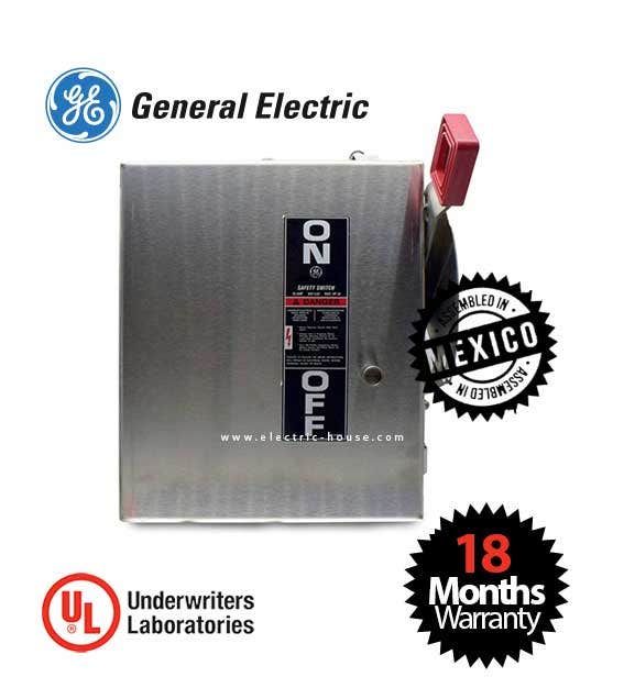 GENERAL ELECTRIC - Safety Switch, Non-Fusible 3 Poles 30A, 600V Nema 4/4x, Stainless, UL Listed  - 2