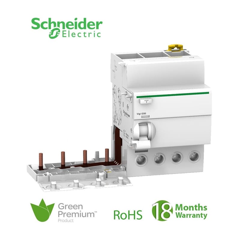 شنايدر - وحدة حماية من التسريب الارضي - 4 خط - 40 أمبير - 300mA - في جي IC60 - 2