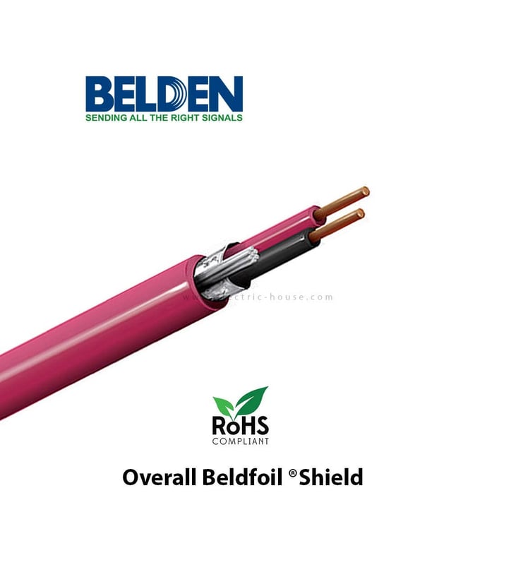 بلدن - كيبل تحكم - 2 خط - مقاس 16AWG - لون أحمر - 305 متر/اللفة - FIRE PROTECTIVE SIGNAL CIRC,CBL 2 CDRS, SOLID CU/P - 3