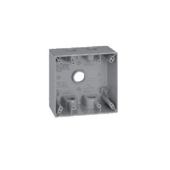 CROUSE HINDS - Box Water Proof 2G - 1" Hole 2 5/8" Deep, Grey - 5 Hole - 2