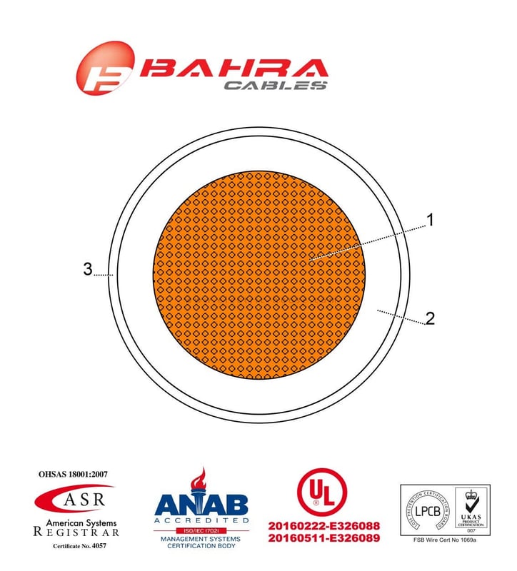 بحرة - سلك كهربائي نحاس - المواصفات الأمريكية - THHN - مقاس 12 AWG - أبيض - 600 فولت - 152.44 متر - 4