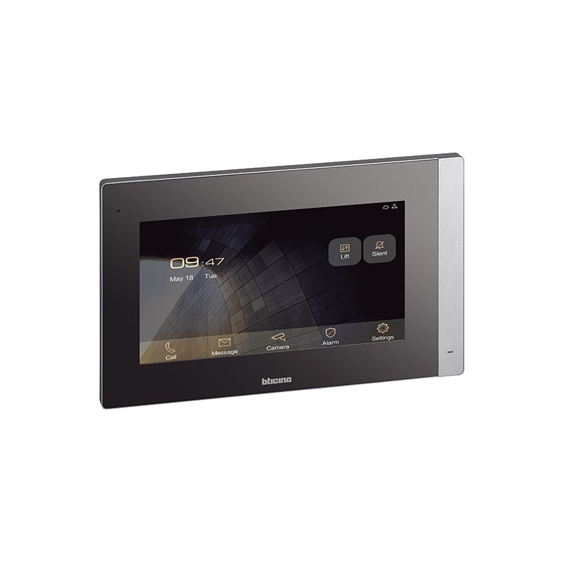 LEGRAND - Touch Display Indoor Unit BTicino, 7" with SOS Pushbutton, Silver Finishing - 1