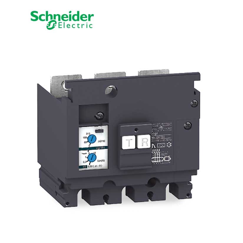 شنايدر - وحدة حماية للتسريب الارضي - 4 خط - Compact NSX 250, MH Type, 200 VAC To 440 VAC, 30mA to 10A - 1