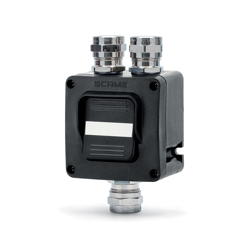 SCAME - Double Pole Switch, 16AX, 1xM20+2xM20, IK07, II 2GD - 1