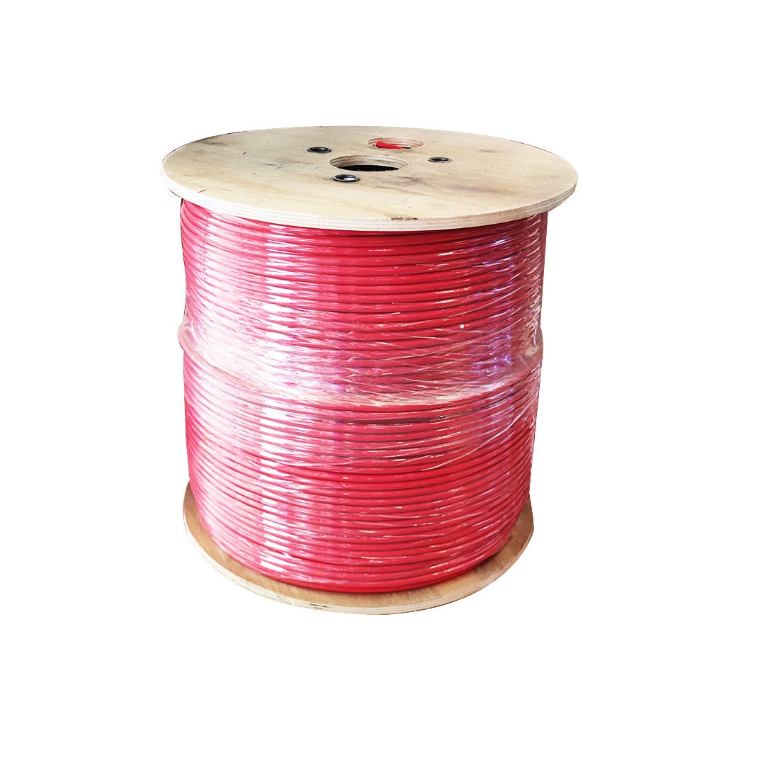 داتوايلر - سلك إنذار حريق 2 خط مقاس 1.5 مم - مسلح - لون أحمر - 500 متر/لفة - SOLID CABLE,300/500V,ALUMINIUM FOIL, FRNC/LS0H - 1
