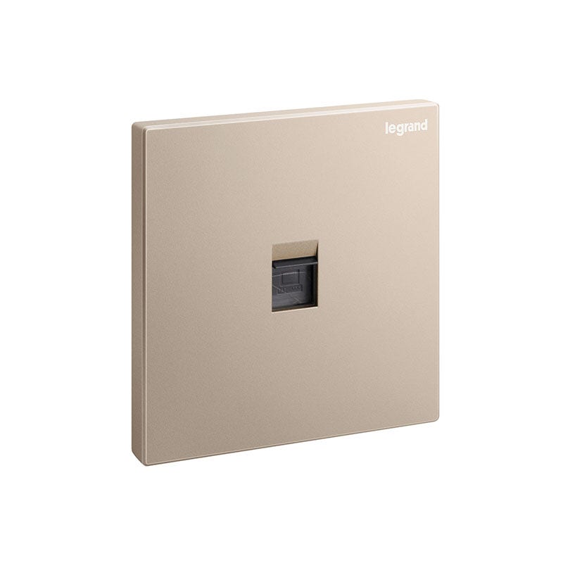 LEGRAND - Single RJ45 Socket Outlet Galion, Cat. 6 UTP, 1 Gang, Rose Gold - 1