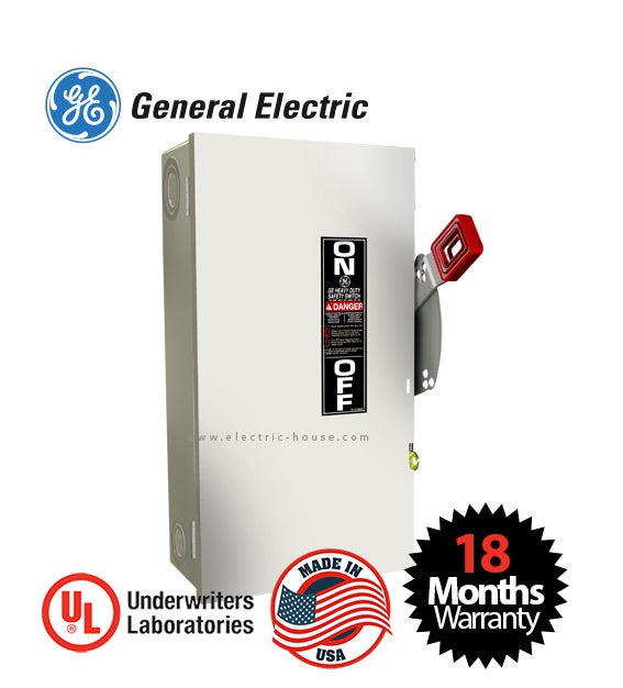 GENERAL ELECTRIC - Safety Switch, Non-Fusible 3 Poles 100A, 600V Nema 1  - 1