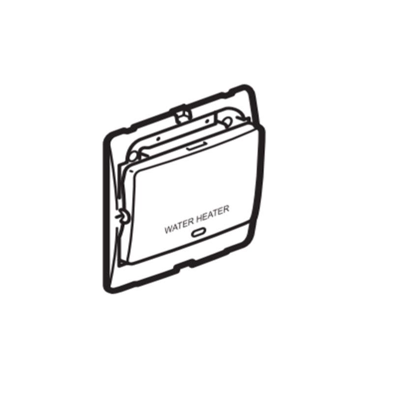 ليجراند - مفتاح سخان ماليا - 20 أمبير - 250 فولت - مع علامة Water Heater - بيج - 1