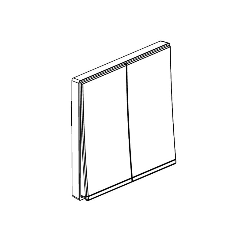 LEGRAND - Push-Button Galion, 2 Gangs, 16A, 250V, Dark Silver - 1