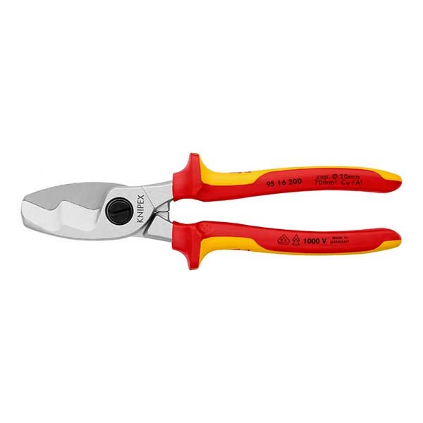 كنيبكس - مقص كابلات بحافة قطع مزدوجة - مطلي بالكروم - 200 مم - 1