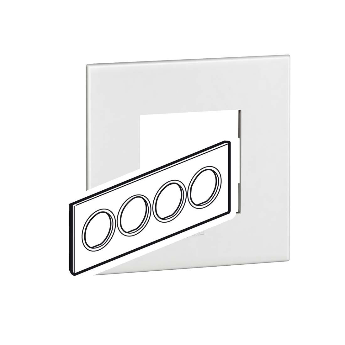LEGRAND - Plate 8Mod Round BS, White Arteor - 1