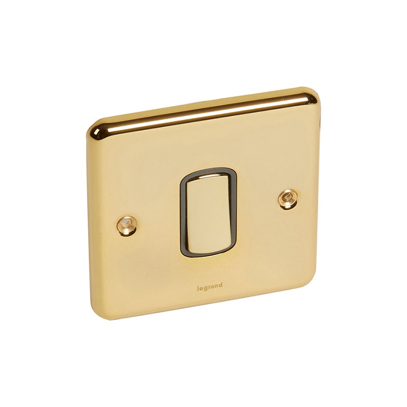 LEGRAND - Switch Synergy Authentic, 1 Gang, 2 Way, 20AX, 250V, Glossy Gold - 1