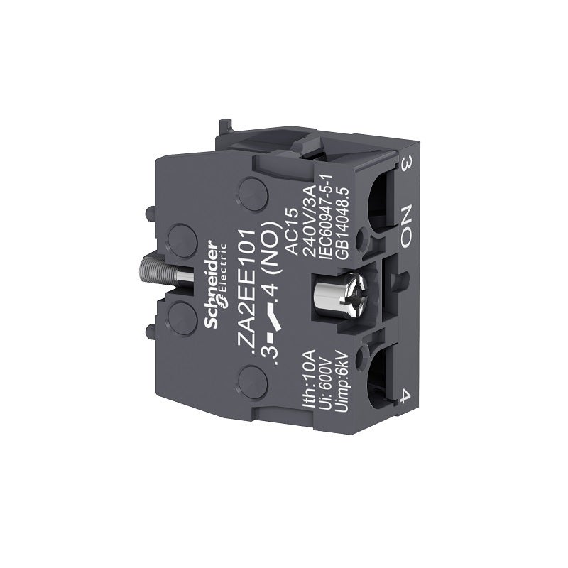 SCHNEIDER ELECTRIC - Contact Block, Easy Harmony XA2, Single Contact, for Ghead 22mm, Faston Terminal, 1NO - 1