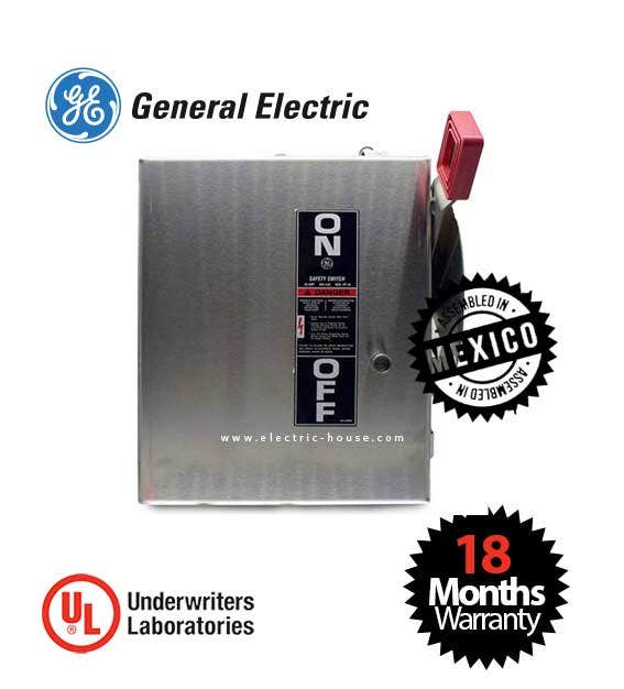 GENERAL ELECTRIC - Safety Switch, Non-Fusible 3 Poles 200A, 600V Nema 4/4x, Stainless - 1
