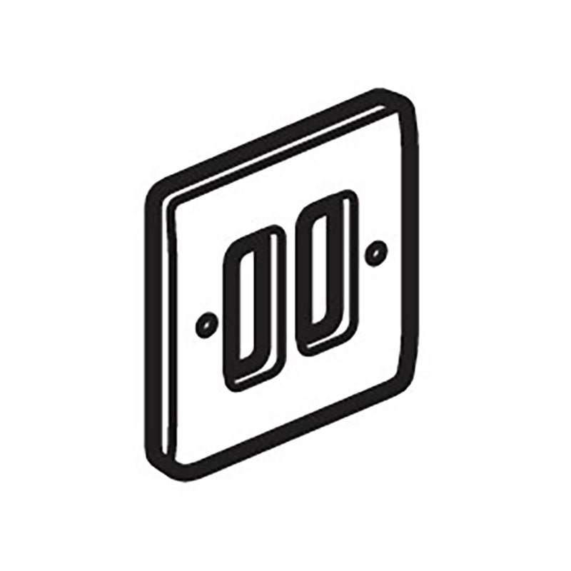 LEGRAND - Front Plate Synergy Authentic, 1 Gang, for 2 Grid Module, Glossy Gold - 1