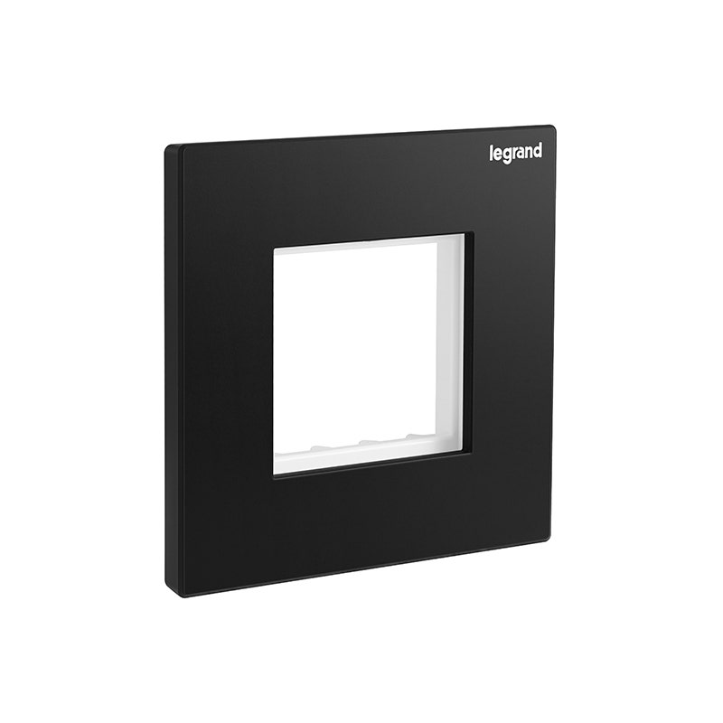 LEGRAND - Arteor Mechanisms Adapter Galion, 1 Gang, 2 Modules, Matt Black - 1