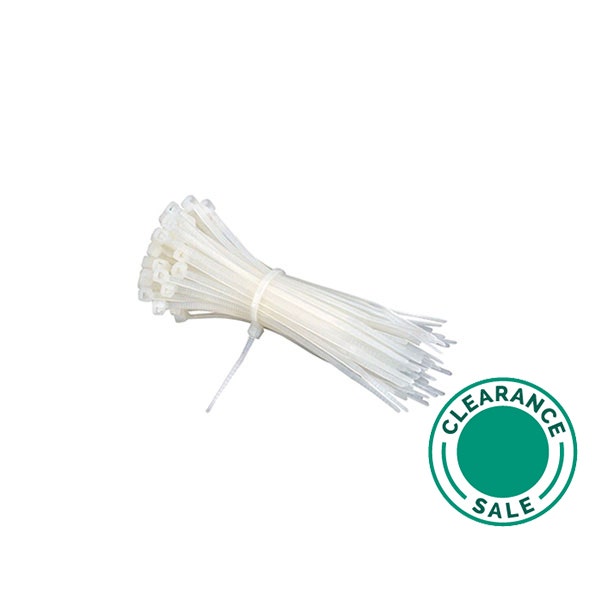 تصفية ي.ي كابل أكسسريس - مربط أسلاك، أبيض، 160x4.8 مم، 100 قطعة/باكت - 1