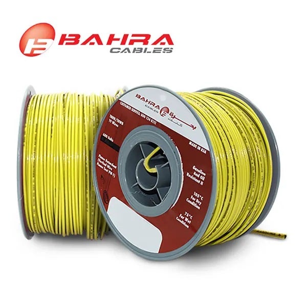 BAHRA CABLES - American Standard, THHN Wire, 6 AWG, 600V, Yellow - 1