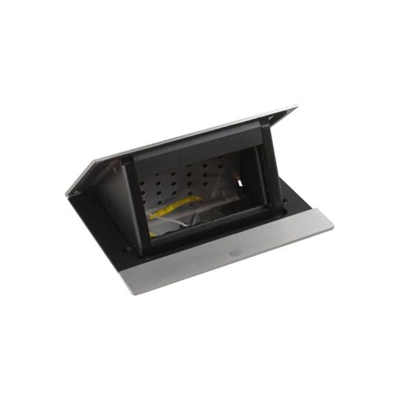 LEGRAND - Incara Pop-Up, 4 Modules, Brushed Aluminum, to Be Equipped, Furniture Integrated - 1