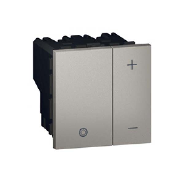 LEGRAND - Push-Button Dimmer Arteor, for Ballast, 0-10V, Square, Magnesium - 1