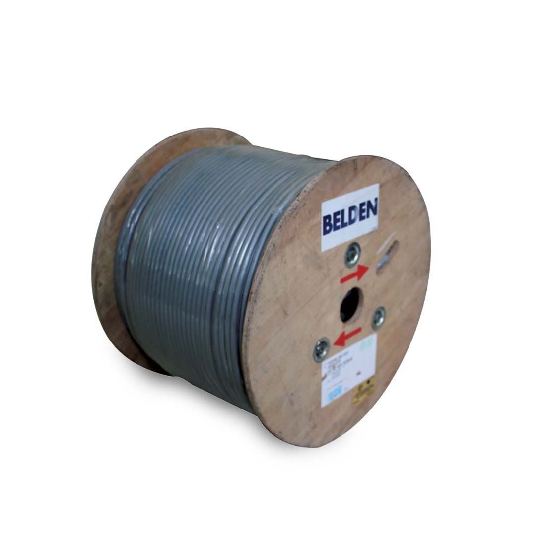 بلدن - كيبل تحكم 2 خط - مقاس 18 AWG - لون رمادي - 305 متر/اللفة - RISER-CMR, SOLID BC W/POLYOLEFIN, PVC - 1