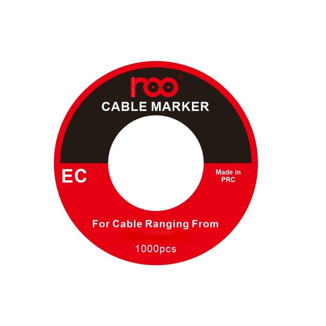 ROO - Cable Marker EC Type, Suitable Wire Up to 7.4 mm2, Printed W - 1