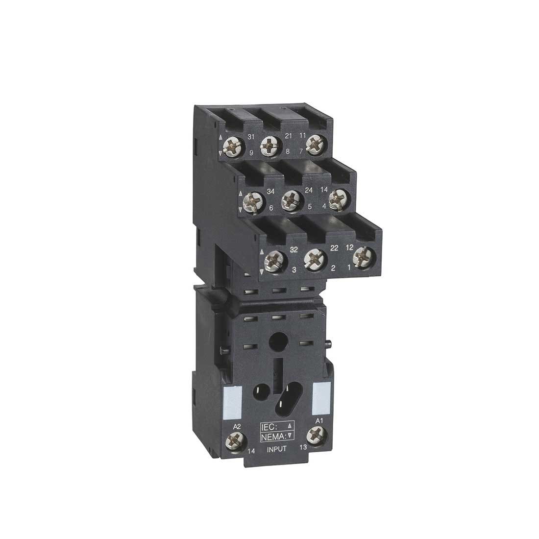 SCHNEIDER - Socket RXZ, Separate Contact, 10 A, < 250 V, Connector, For Relay RXM3 - 1