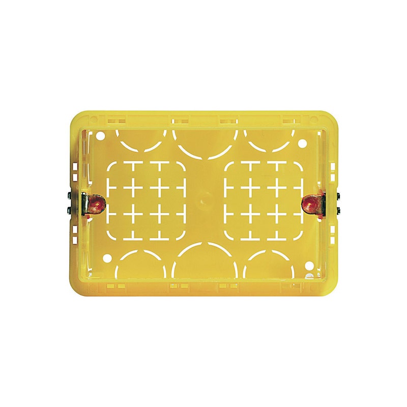 LEGRAND - Flush Mounting Box Bticino, 3 Modules, 107x74x53.5mm, Yellow, Masonry - 1