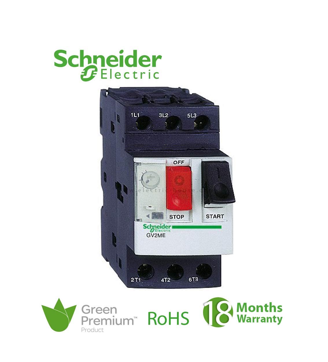 SCHNEIDER - Tesys GV2, Circuit Breaker, Thermal-Magnetic, 24-32 A, Screw Clamp Terminals - 1