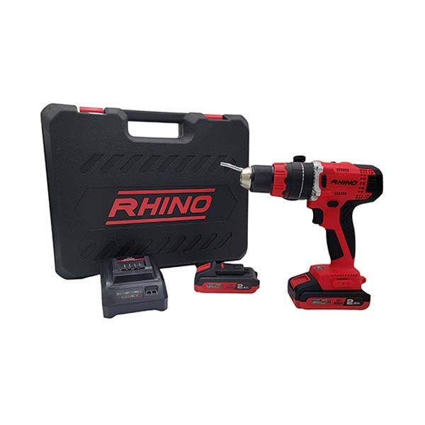 رينو - مثقاب مدمج - 20 فولت مع بطاريتين - 1