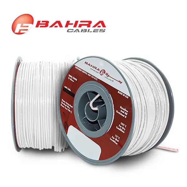 BAHRA CABLES - American Standard, THHN Wire, 6 AWG, 600V, White - 1